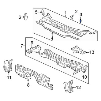 Acura OE - Cowl Grille Panel Clip