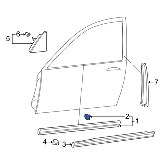 Acura OE - Rear Door Molding Clip