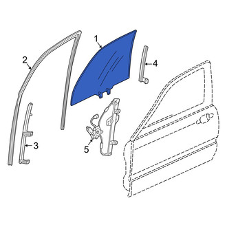 Acura OE - Rear Left Door Glass