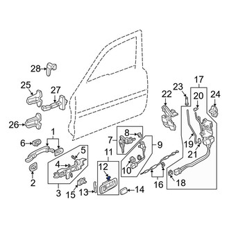 Acura OE - Front Right Inner Door Lock Rod Clip