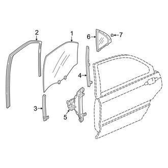 Acura OE - Rear Door - Glass & Hardware