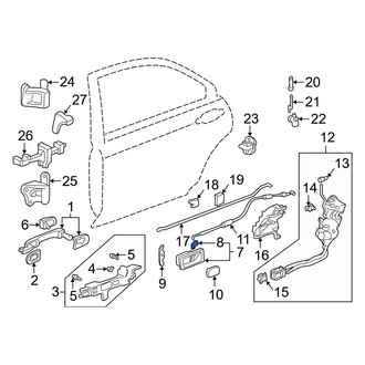 Acura OE - Front Right Inner Door Lock Rod Clip