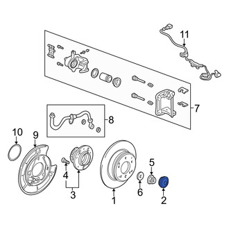 Acura OE - Rear Wheel Bearing Dust Cap