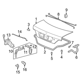 Acura OE - Trunk Lid - Lid & Components