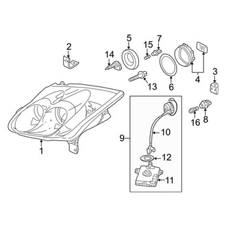 Acura OE - Front Lamps - Headlamp Components (T)
