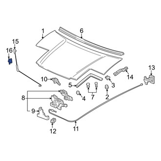 Acura OE - Hood Prop Rod Retainer