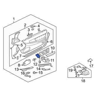 Acura OE - Rear Right Door Panel Insulation