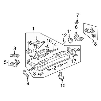 Acura OE - Roof Holder (Open Roof), (T)