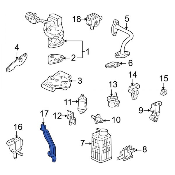 Vapor Canister Purge Solenoid Bracket