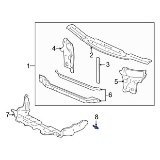 Acura OE - Radiator Support Splash Shield Clip