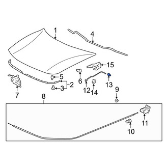 Acura OE - Hood Prop Rod Grommet
