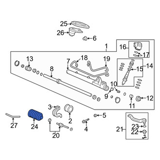 Acura OE - Left Rack and Pinion Bellows