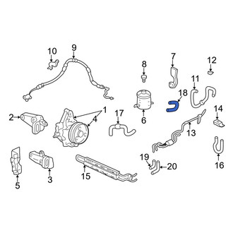 Acura OE - Power Steering Reservoir Hose