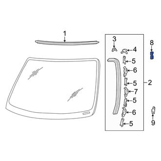 Acura OE - Windshield Molding Clip