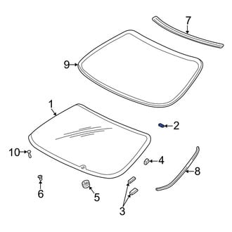 Acura OE - Rear Upper Back Glass Clip