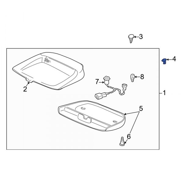 Center High Mount Stop Light Nut