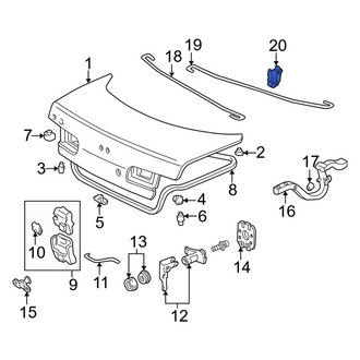 Acura OE - Trunk Torque Rod Clip