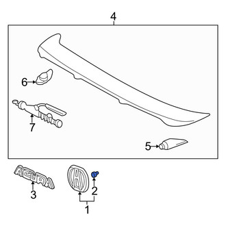 Acura OE - Deck Lid Emblem Clip