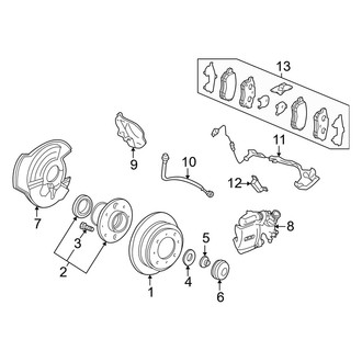 Acura OE - Rear Suspension - Brake Components (GS / GS-R / LS)