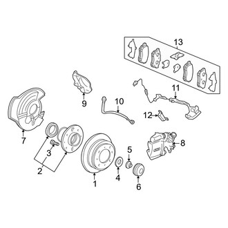 Acura OE - Rear Suspension - Brake Components (Type R)