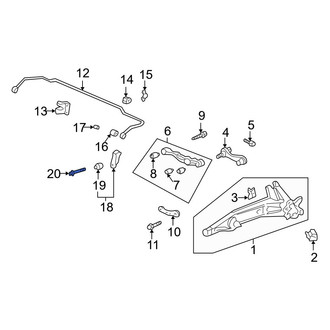 Acura OE - Rear Lower Suspension Stabilizer Bar Link Bolt
