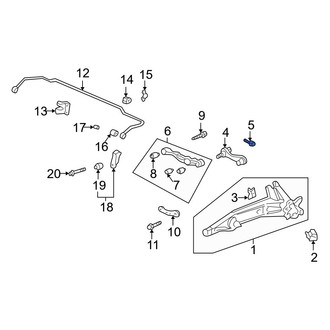 Acura OE - Upper Inner Lateral Arm Bolt