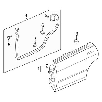 Acura OE - Rear Door - Door & Components (GS / GS-R / LS 4 Doors)
