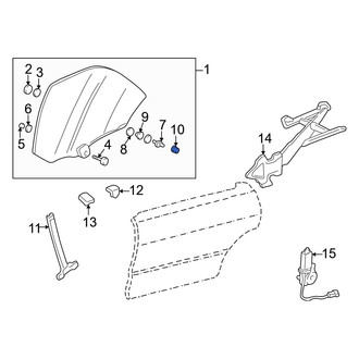 Acura OE - Rear Door Glass Nut
