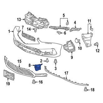 Acura OE - Front Left Lower Bumper Cover Support Rail