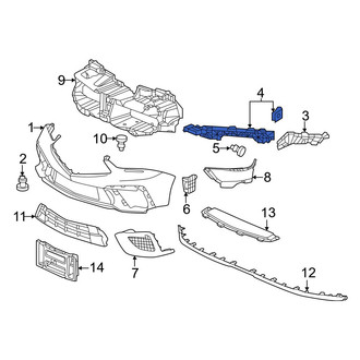 Acura OE - Front Right Upper Bumper Cover Support Rail