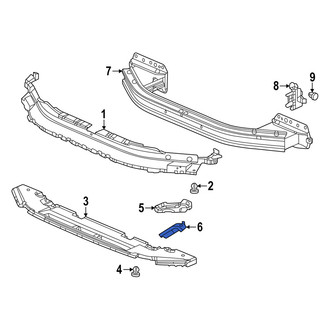 Acura OE - Front Bumper Cover Support Rail Brace