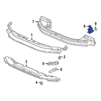 Acura OE - Front Left Bumper Impact Bar Bracket