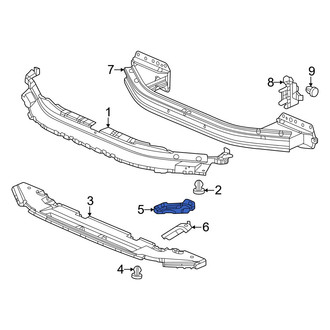 Acura OE - Front Left Bumper Cover Support Rail Bracket