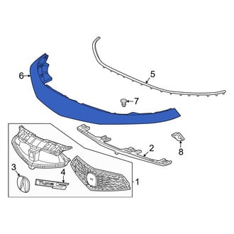 Acura OE - Front Center Bumper Cover Spacer Panel