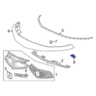 Acura OE - Right Grille Reinforcement Spacer