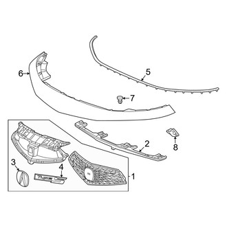 Acura OE - Front Bumper & Grille - Grille & Components (Type S)