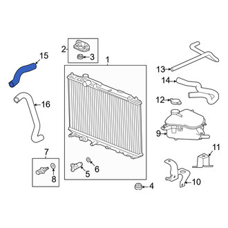 Acura OE - Upper Radiator Coolant Hose