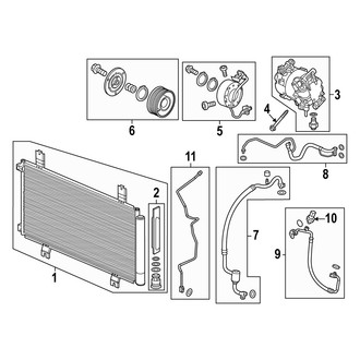 Acura OE - Air Conditioner & Heater - Condenser, Compressor & Lines