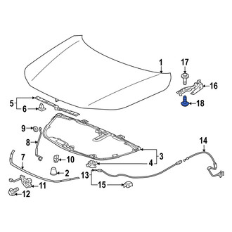 Acura OE - Outer Hood Hinge Bolt
