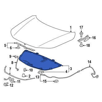 Acura OE - Front Hood Insulation Pad