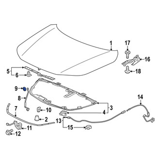 Acura OE - Hood Prop Rod Grommet