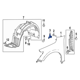 Acura OE - Left Fender Bracket