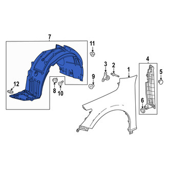 Acura OE - Front Left Fender Splash Shield