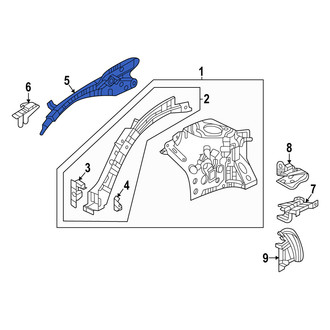 Acura OE - Front Left Inner Fender Rail