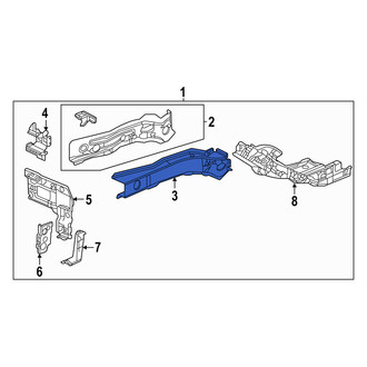 Acura OE - Front Left Inner Frame Side Member