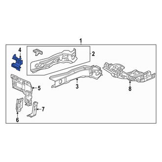 Acura OE - Left Frame Side Member Bracket