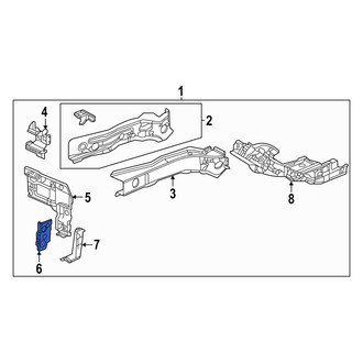 Acura OE - Front Left Frame Side Member Reinforcement