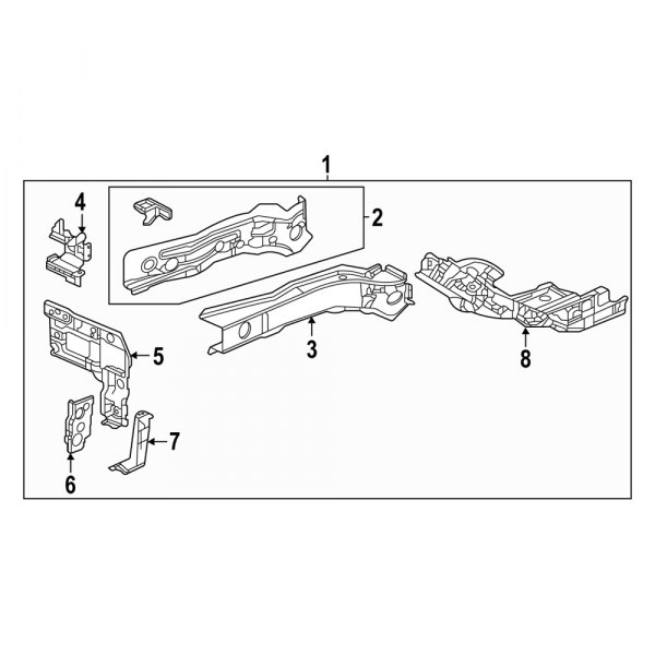 Fender - Structural Components & Rails (Lower Components)