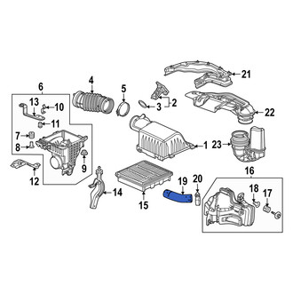 Acura OE - Front Forward Engine Air Intake Hose