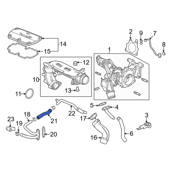 Turbocharger Coolant Line